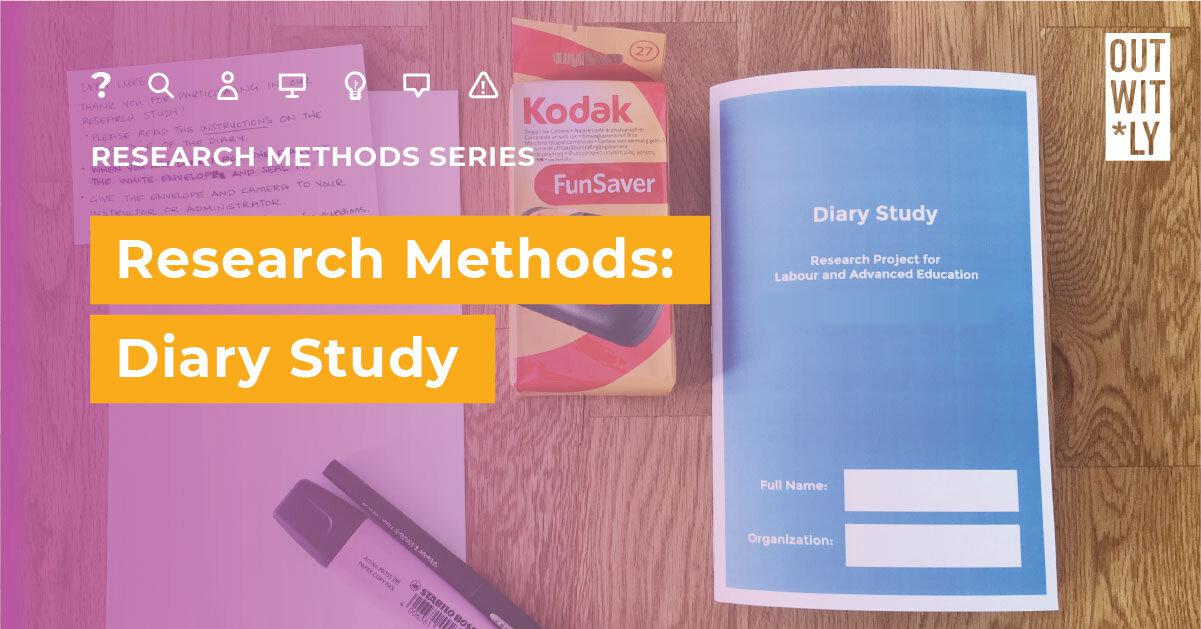Diary study booklet and camera for UX research and design project