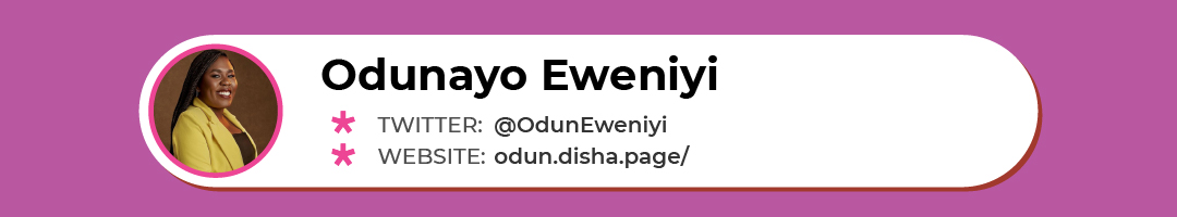 Odunayo Eweniyi on Twitter and website.