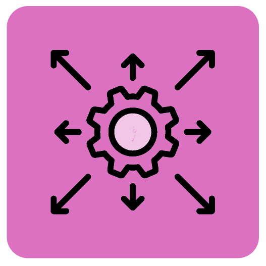 gear with arrows point all ways