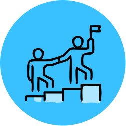 person helping another person up